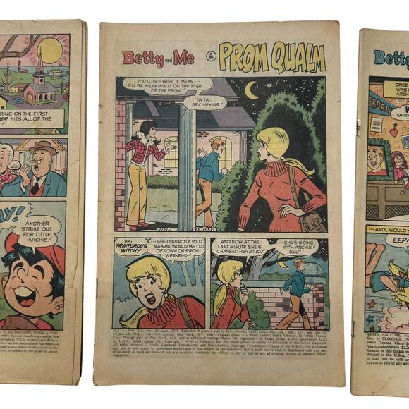 Vintage Archie Comics Lot of 5 1970s Betty Veronica Jughead Sabrina Comic Books - Picture 5 of 9